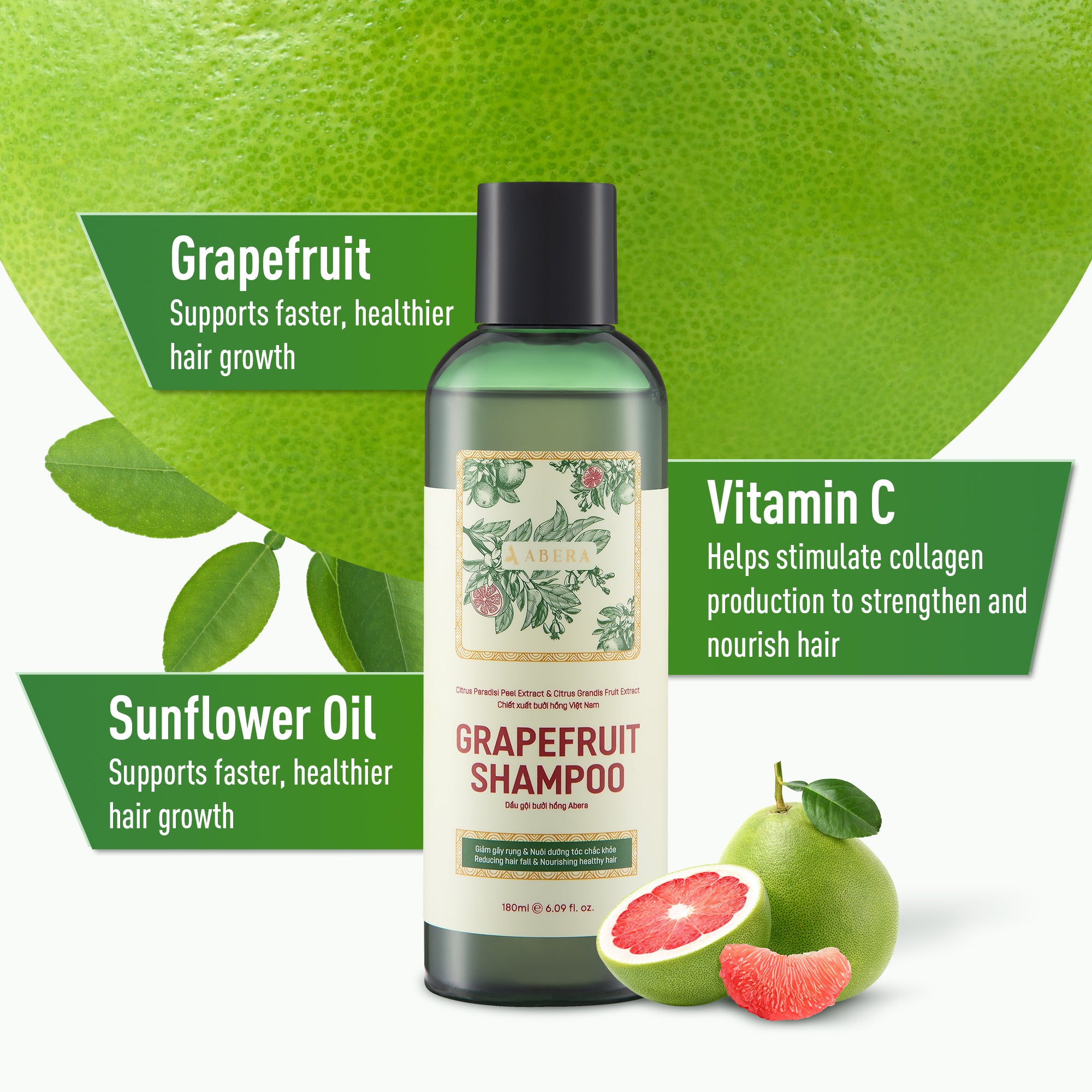 ABERA Hair Growth Shampoo With Grapefruit Essence